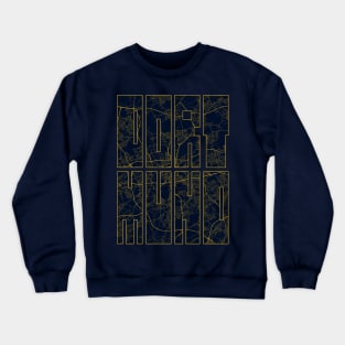 Dortmund, Germany City Map Typography - Gold Art Deco Crewneck Sweatshirt